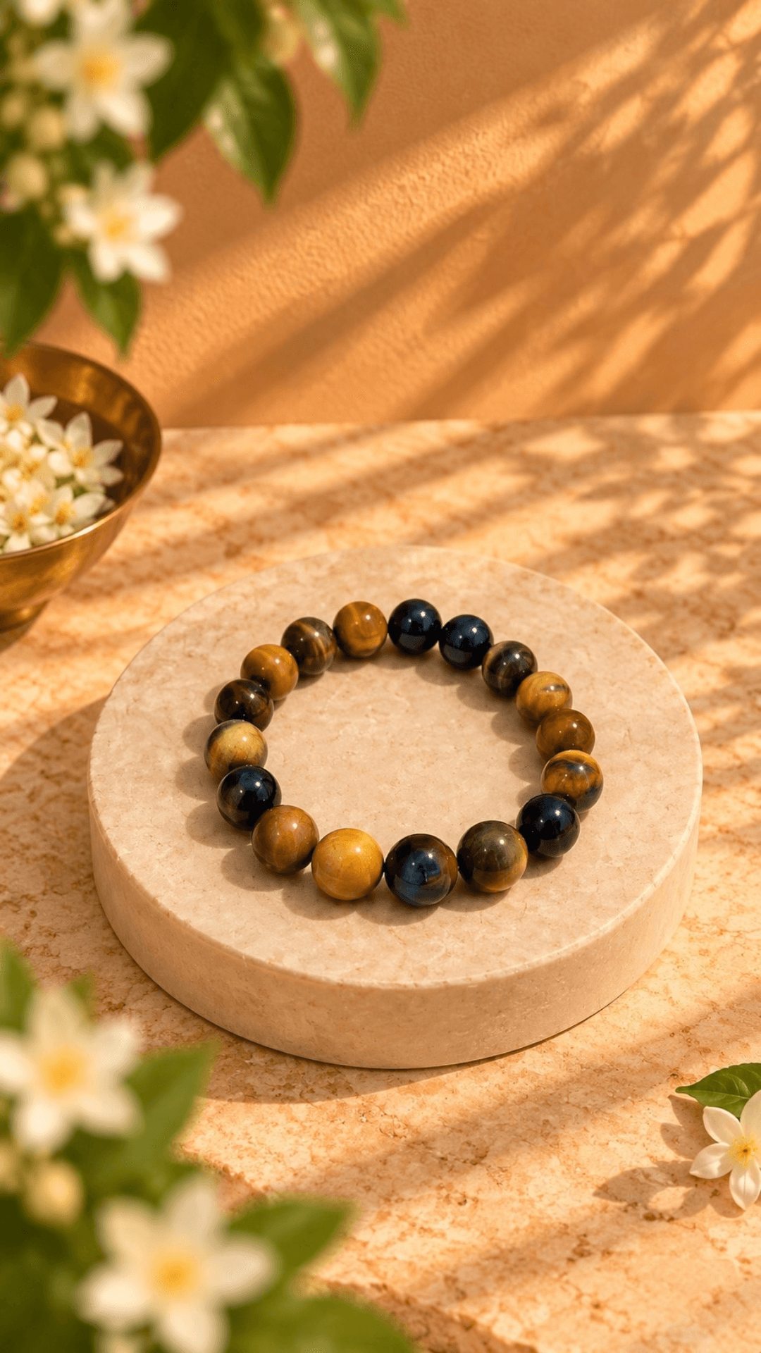 Natural Cat’s Eye Gemstone Bracelet - 100% Genuine Energy Healing Bead Stretch Bracelet